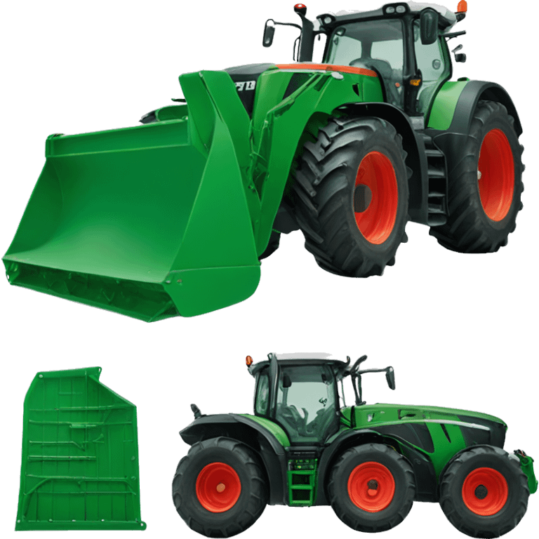 Green Fendt tractor emoji