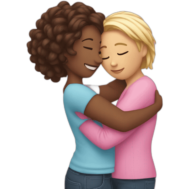 Transgirl hug emoji