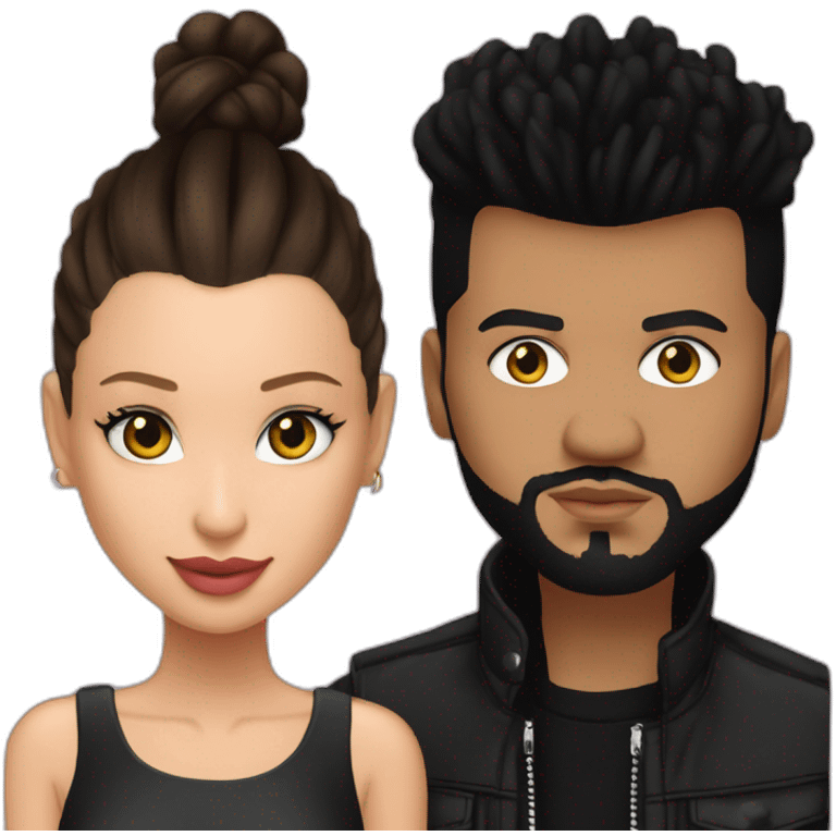 the weeknd and bella hadid emoji