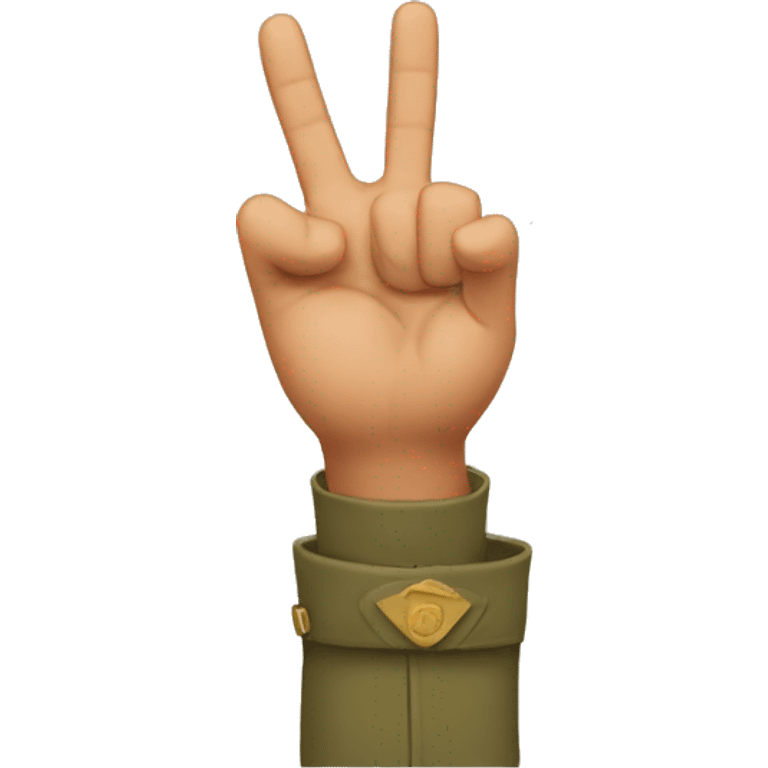 Scout hand salute (3 Middle fingers up and the thumb over the pinky) emoji