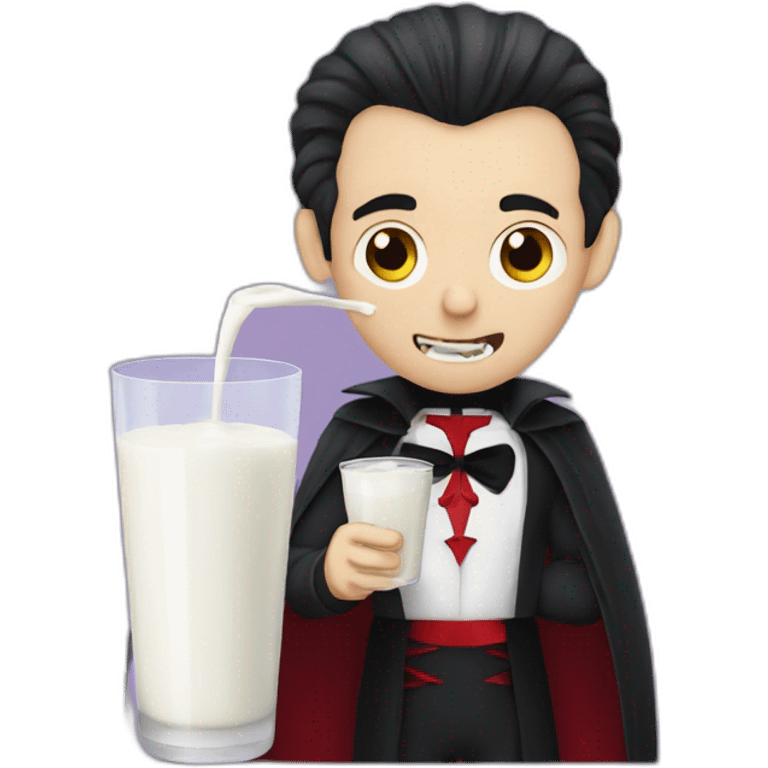 Dracula drinks milk  emoji