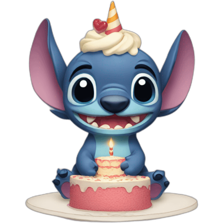 stitch bring birthday cake emoji