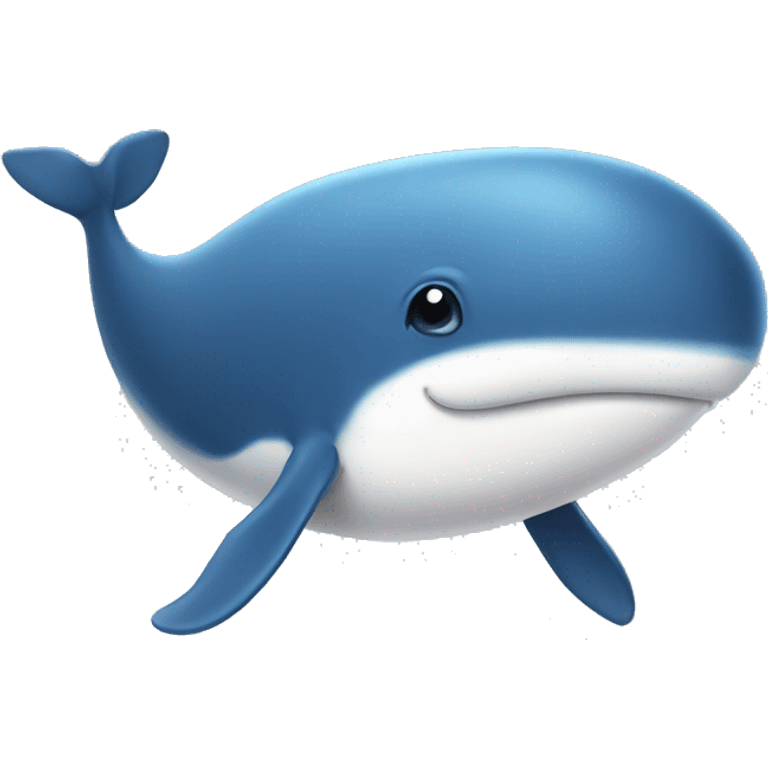 a very cute, blue whale emoji