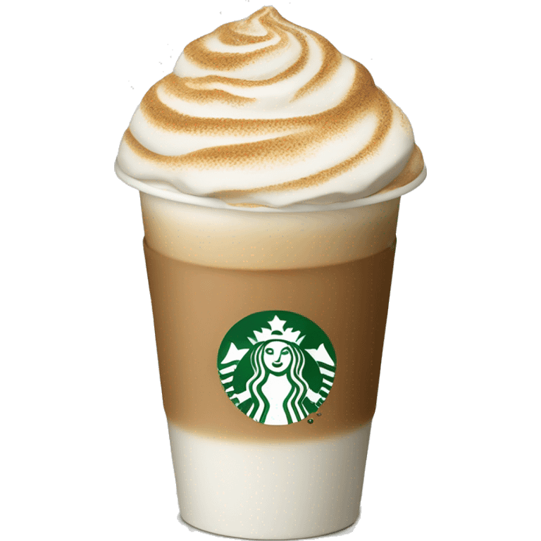 A Starbucks chai latte in a Starbucks cup  emoji