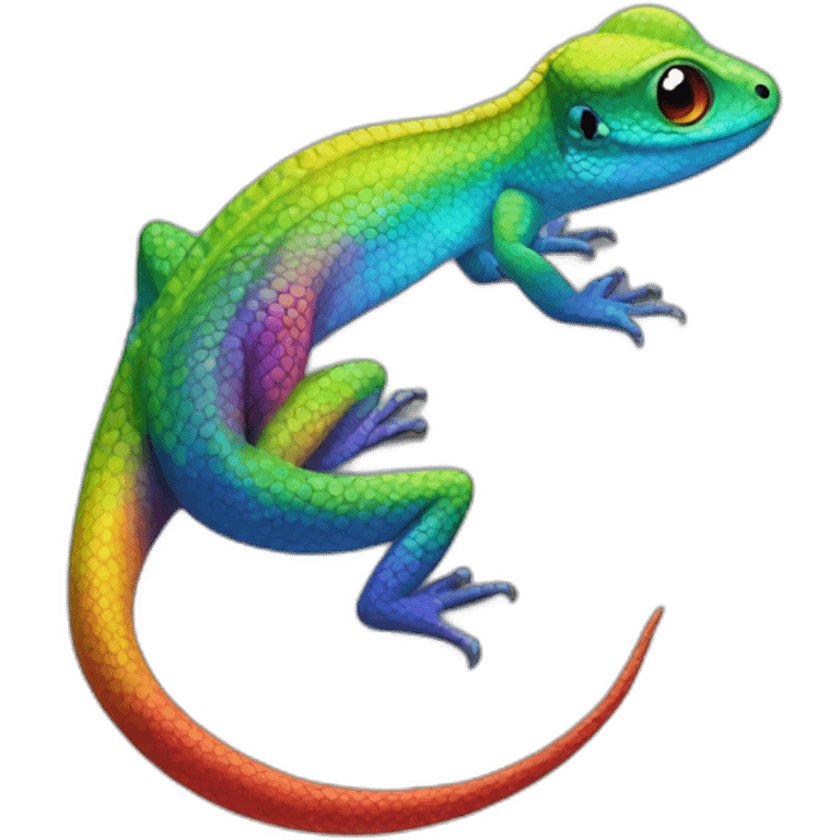 Rainbow lizard emoji