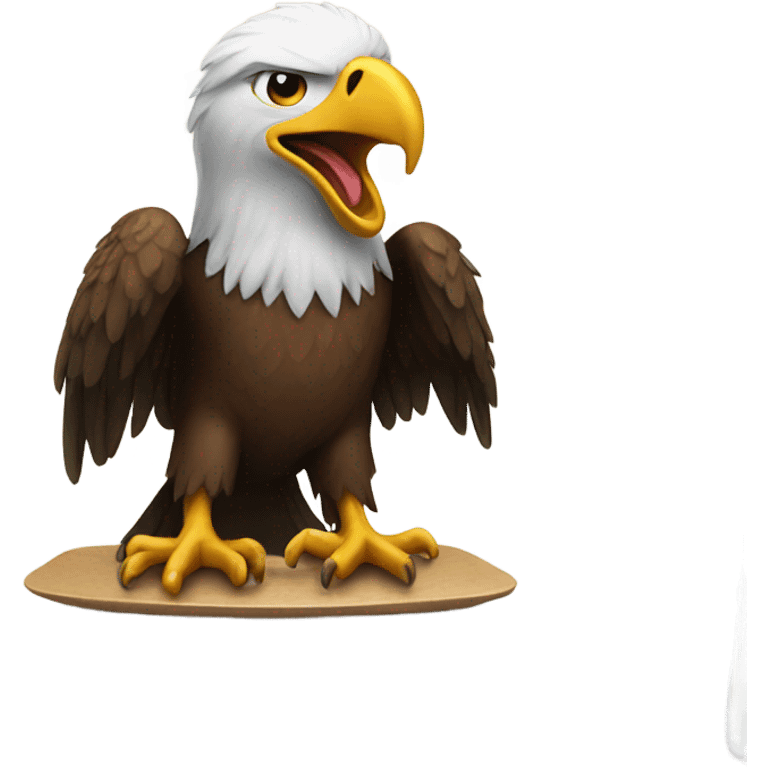 Eagle at a dinner table  emoji