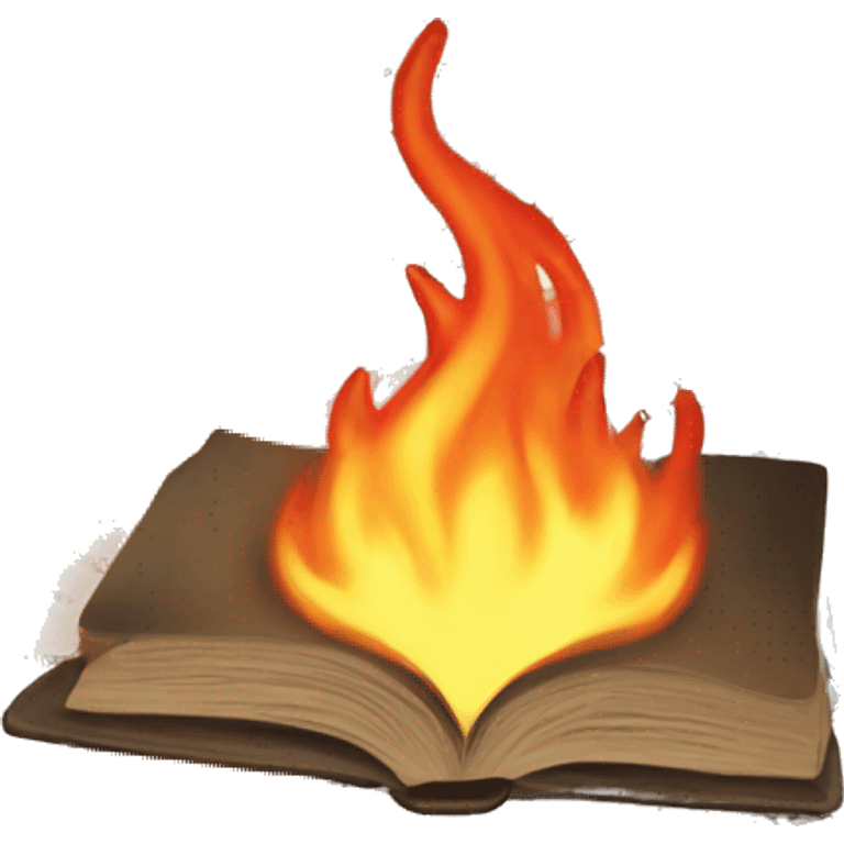 book on fire emoji