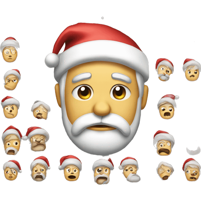 depressed and disappointed santa emoji