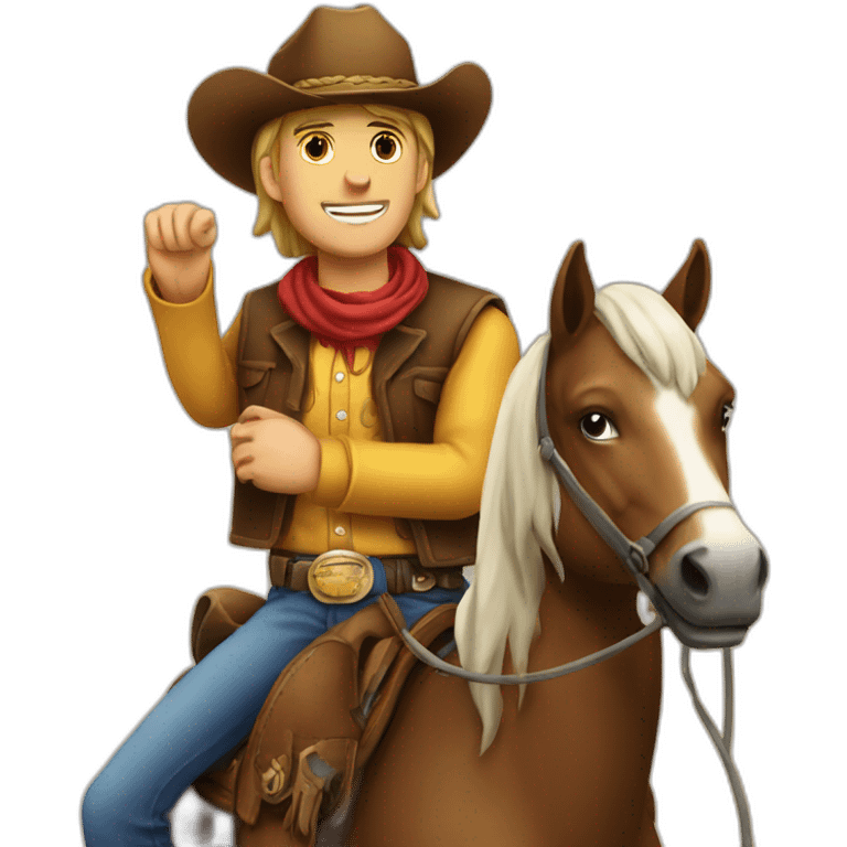 Cowboy a cheval emoji