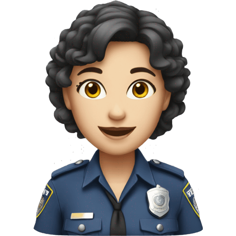 A police woman, white skin, happy emoji