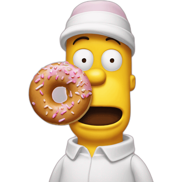 Homer simpson with sugar donuts emoji