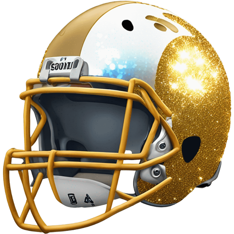 Sparkly sequin football player  emoji