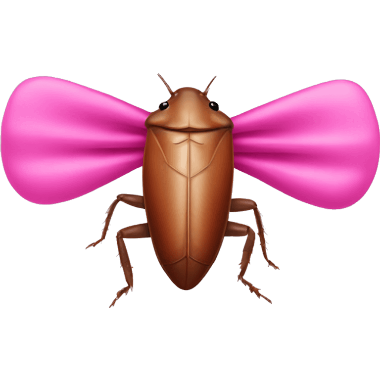 Cockroach with a pink bow emoji