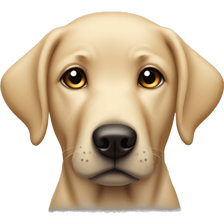 A labrador retriever with a black dot on his forehead emoji