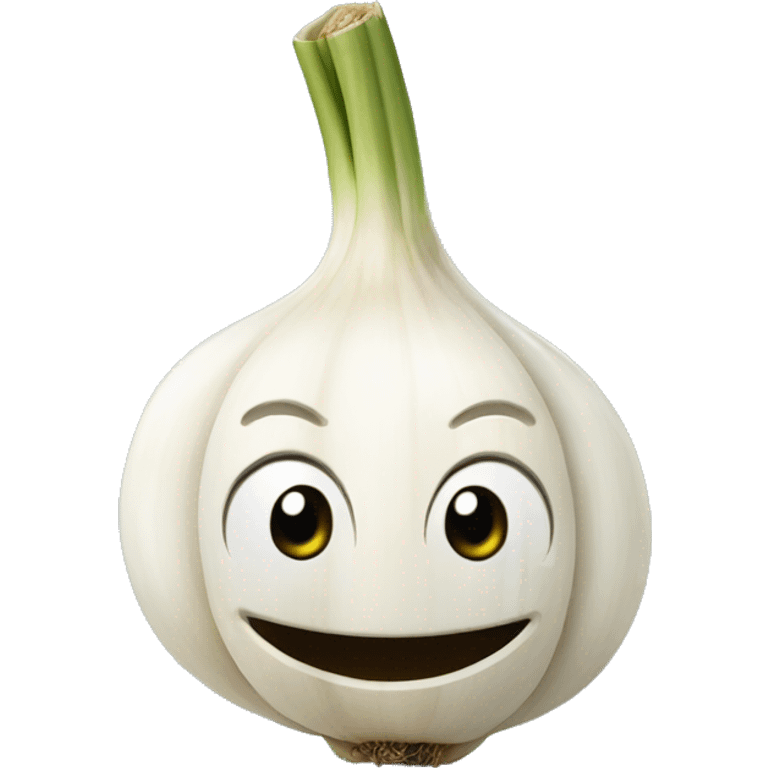 smiling garlic emoji