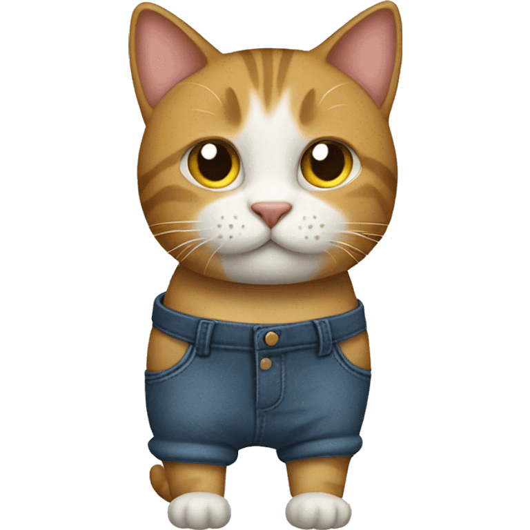 Cats wearing pants emoji