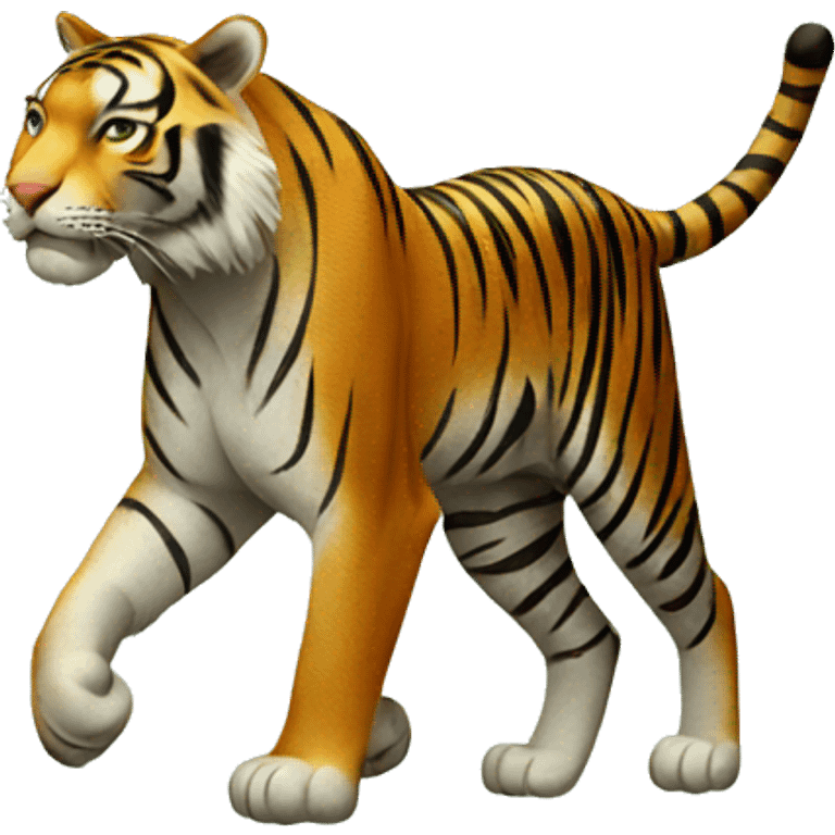 a tiger walking in the jungle emoji