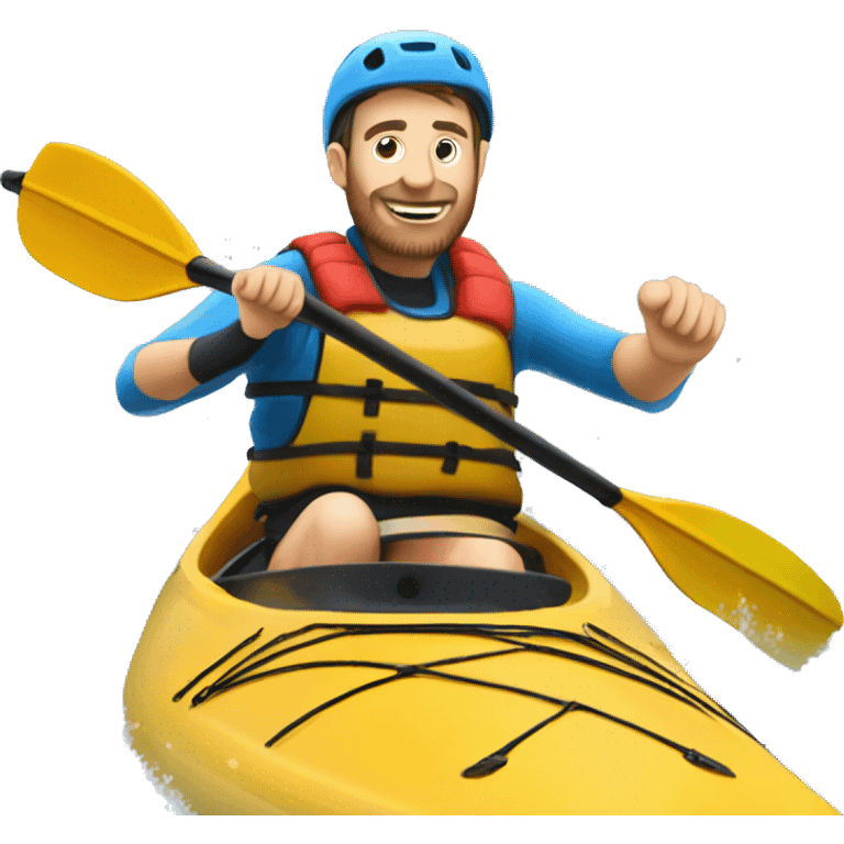 multisport kayak with person paddling  emoji