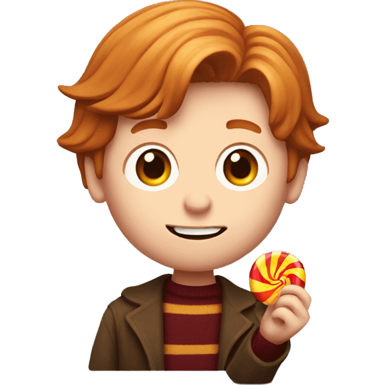 Ron Weasley holds a candy in his hands emoji