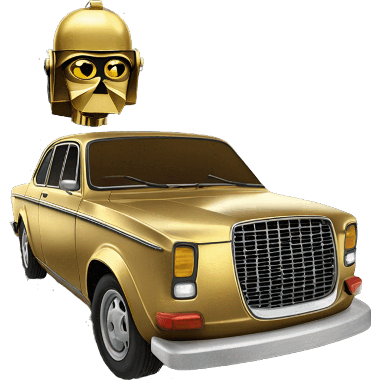  Side shot 1973 Volvo 142 GL C-3PO tarnished from space  emoji