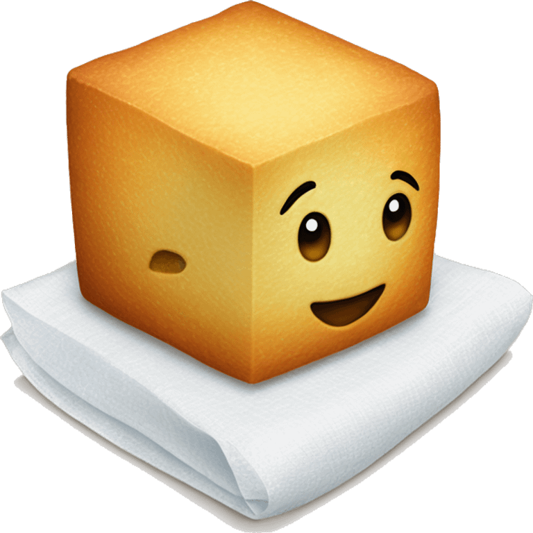 sugar cube on a tissue emoji