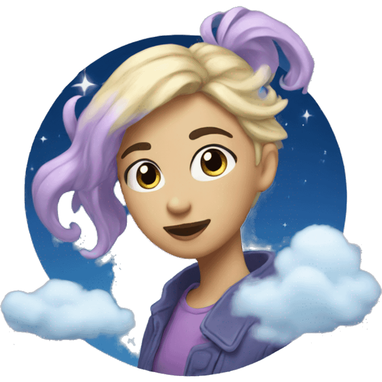 luna con nube emoji