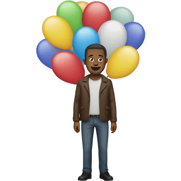 Man with balloons instead of hands emoji