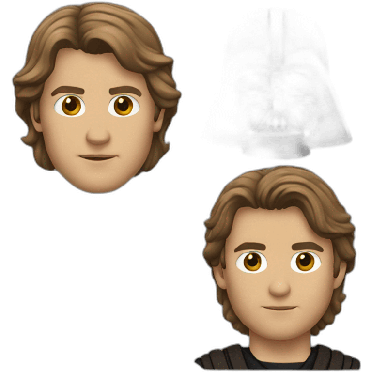 Half Anakin skywalker, halfdarth vader emoji