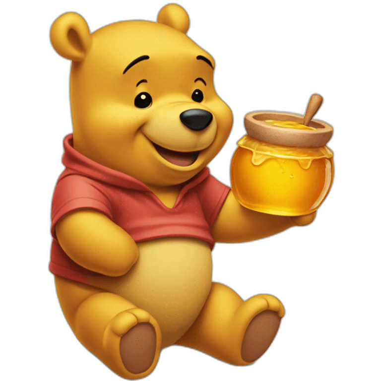 winnie the pooh holding a honey pot emoji