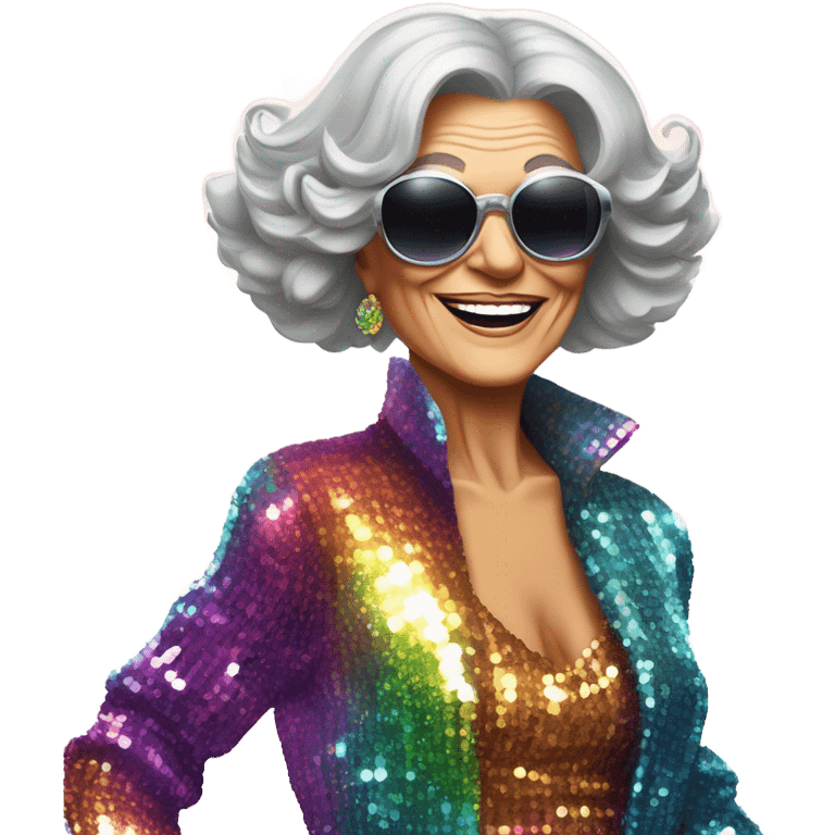 Disco grandma emoji