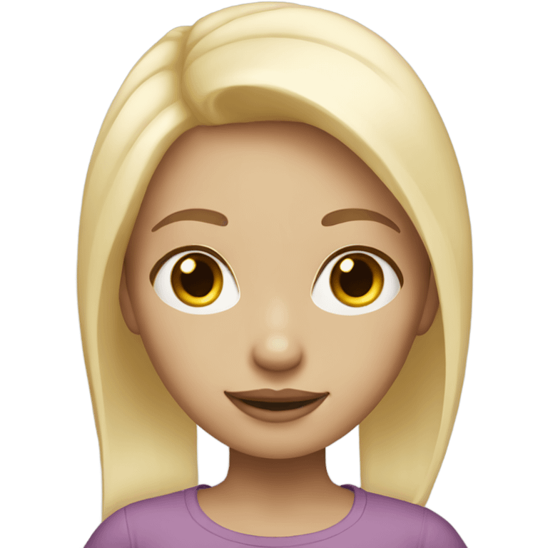 girl with white skin and blond hair  emoji