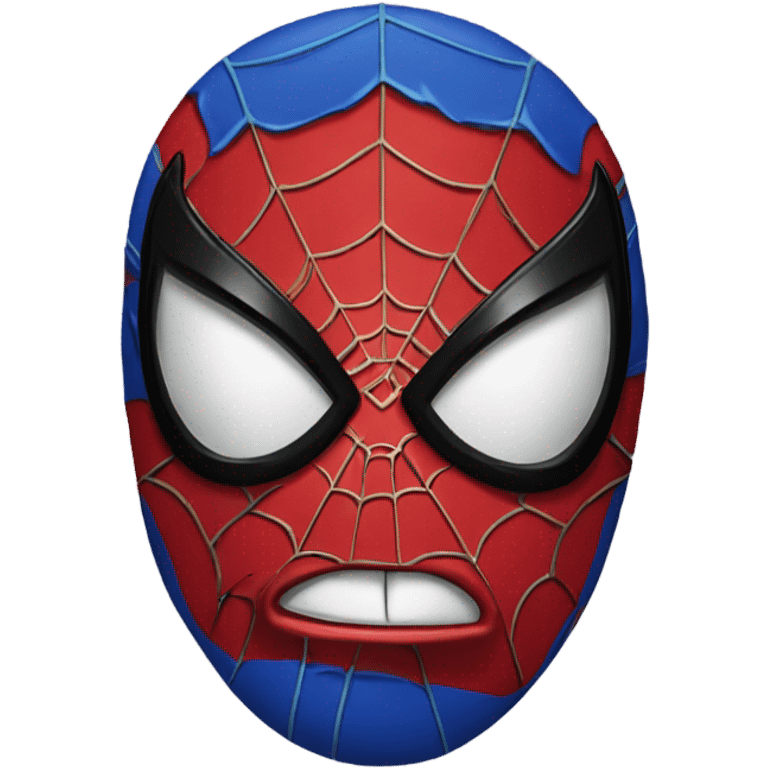 Spider man mask angry and beaten emoji