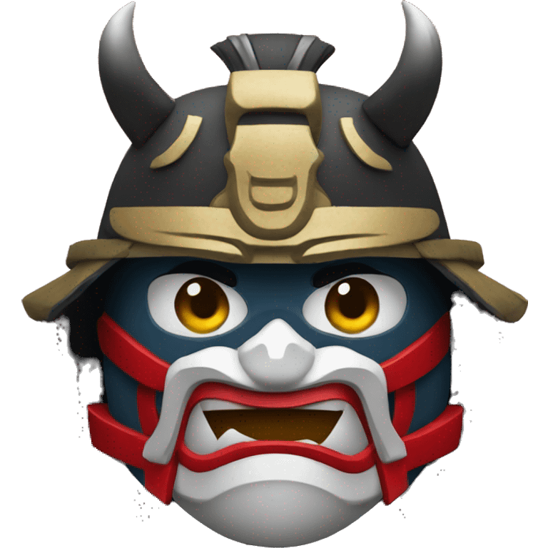 Samurai avec Masque oni emoji