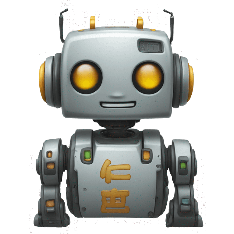 Nanxing robot style inscription in english emoji