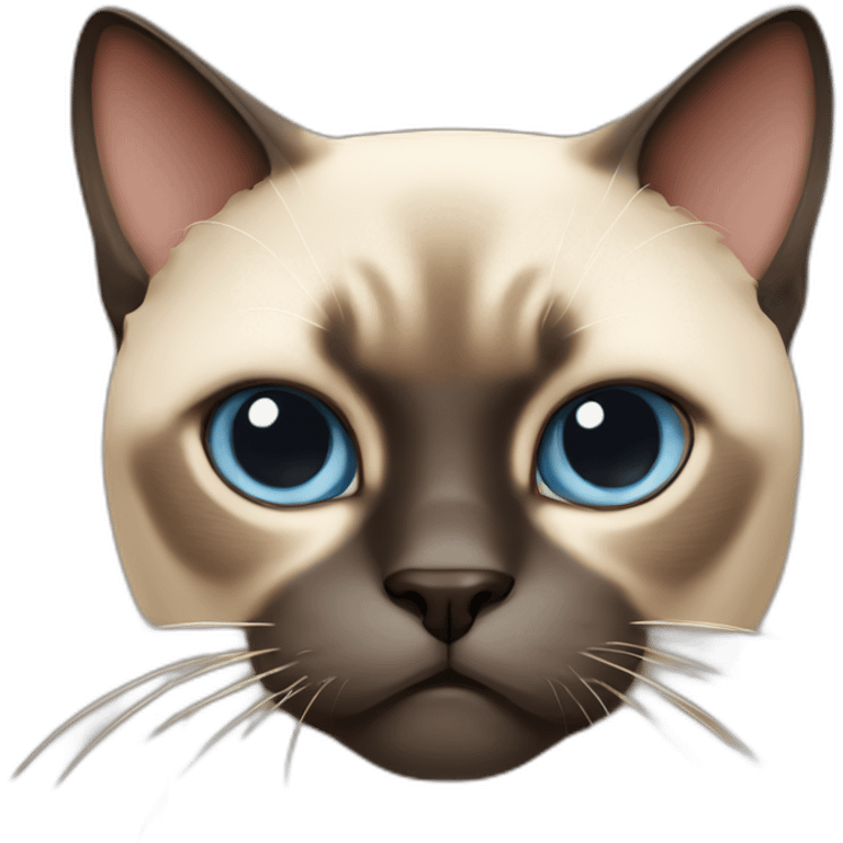 Angry Siamese cat face emoji