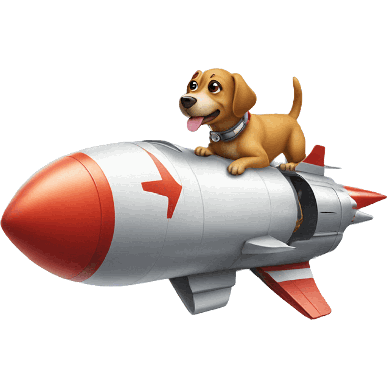 dog flying a rocket ship emoji