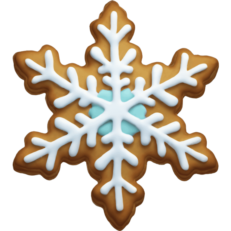 Christmas Cookie snowflake shape emoji