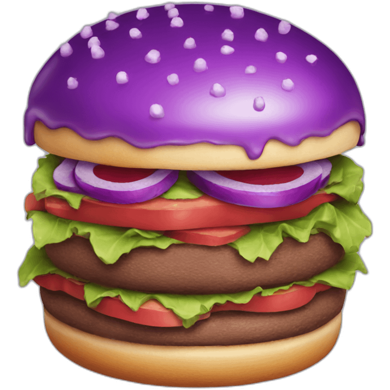 Purple burger emoji