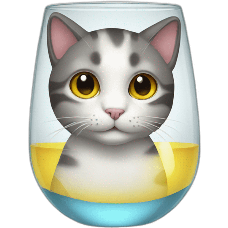 cat in glass emoji