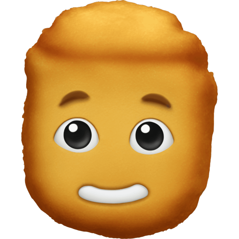 a chicken nugget with a face emoji