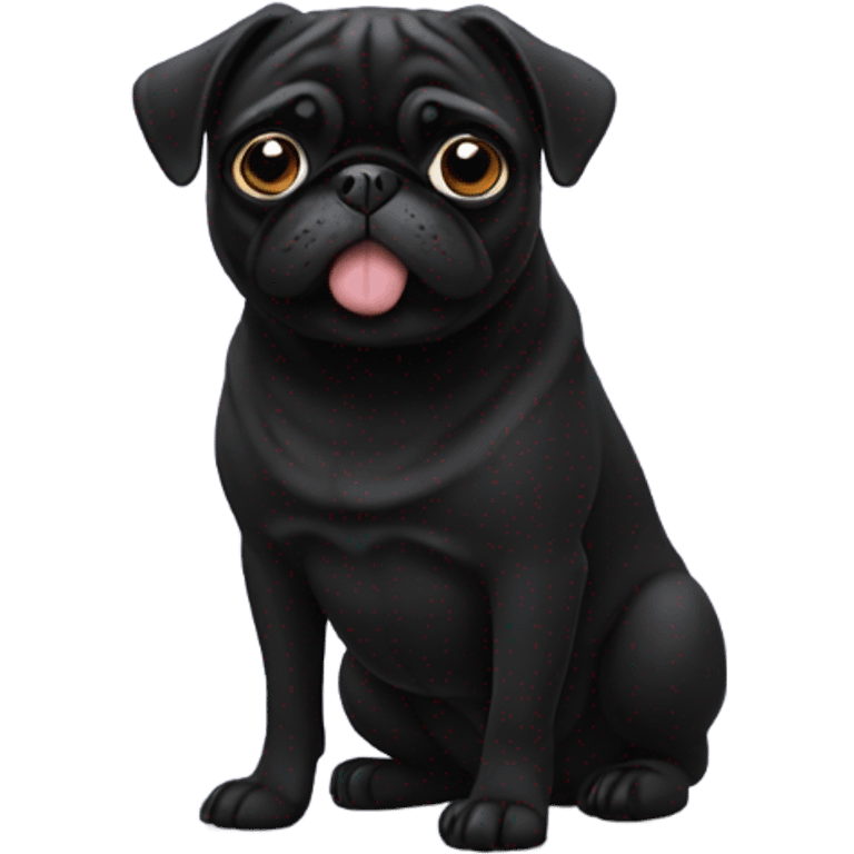 Black pug emoji