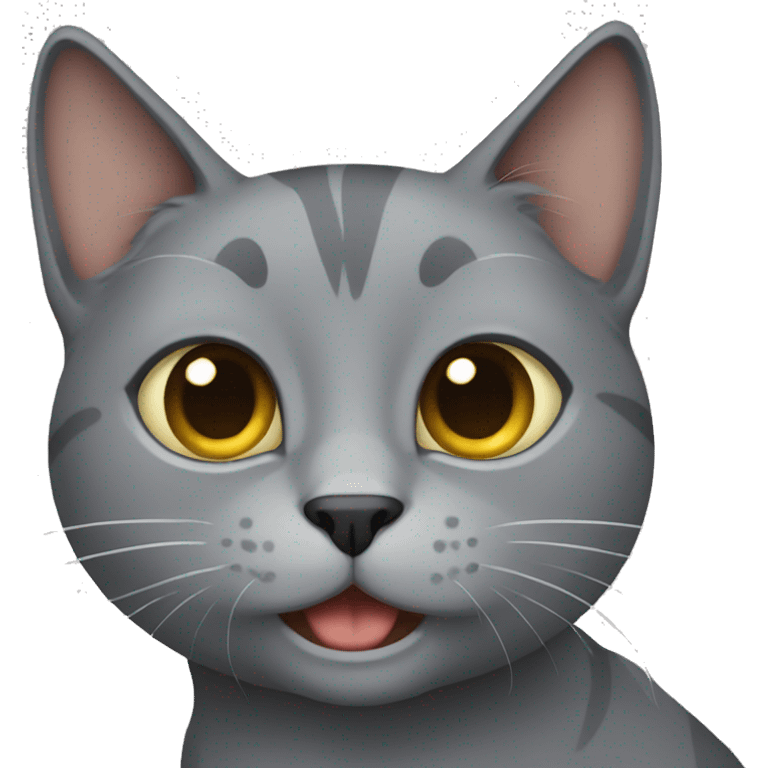 Grey cat emoji