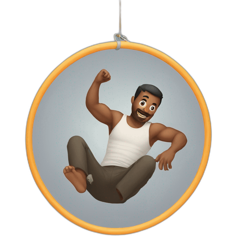 man stuck in a hoop emoji