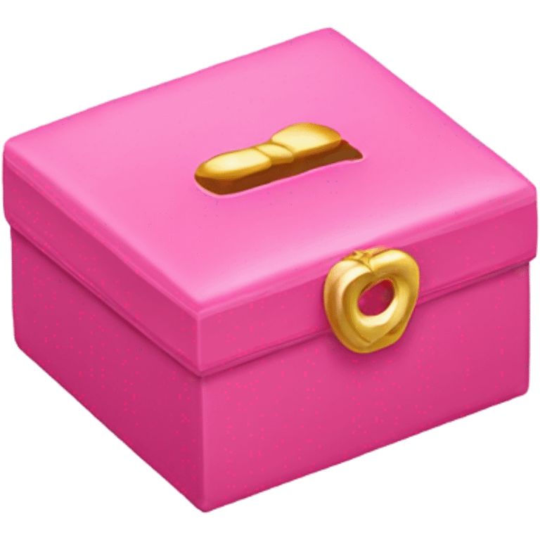 Pink ring box with ring emoji