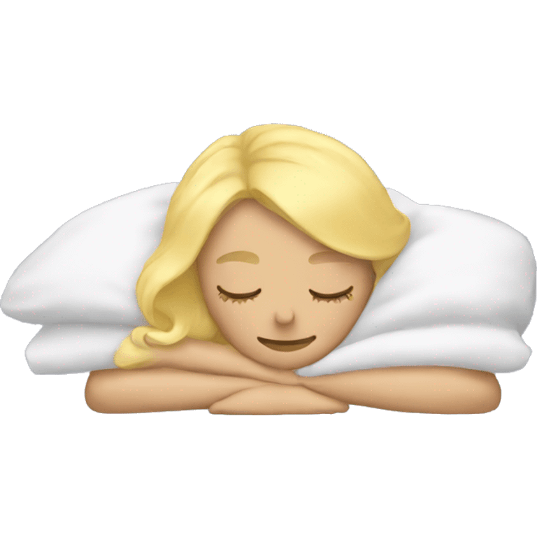 Blonde sleeping  emoji