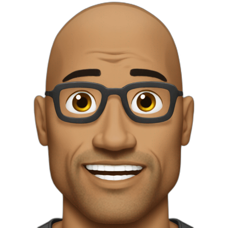 The rock meme emoji