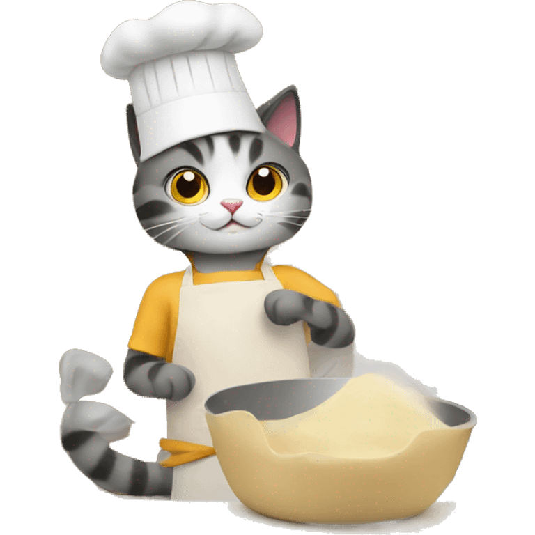 Cat baking in home emoji