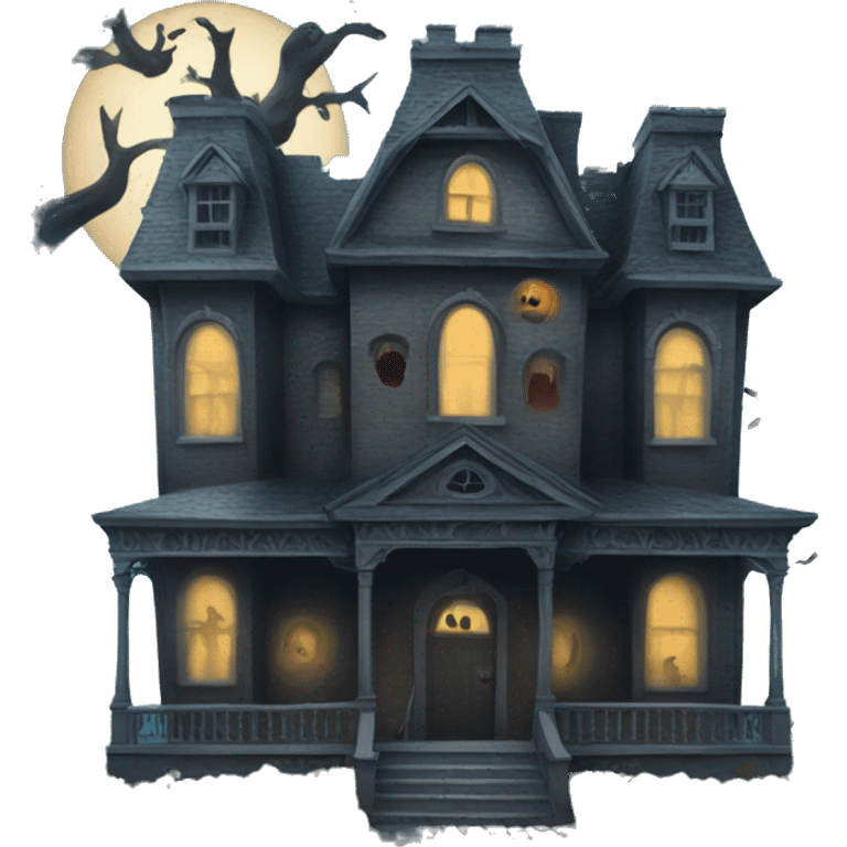 A haunted house emoji