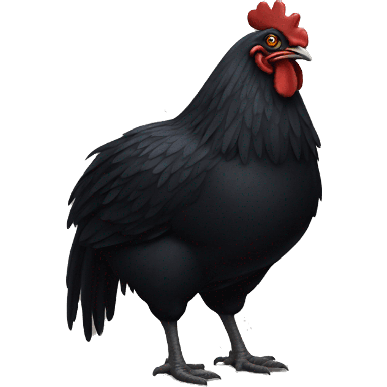 massive black chicken emoji