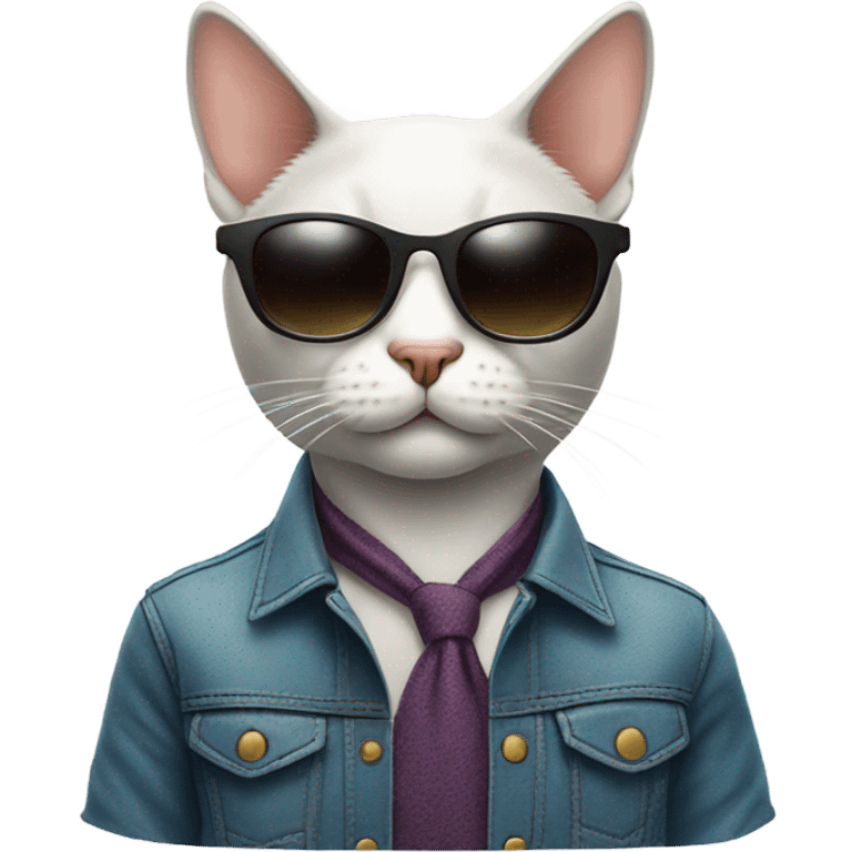 Cat with sunglasses emoji